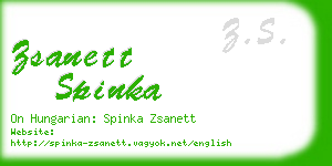 zsanett spinka business card